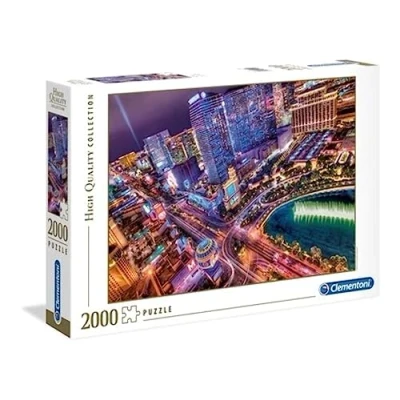 Imagen de Clementoni puzzle 2000 piezas paisaje Las Vegas, adulto (32555)
