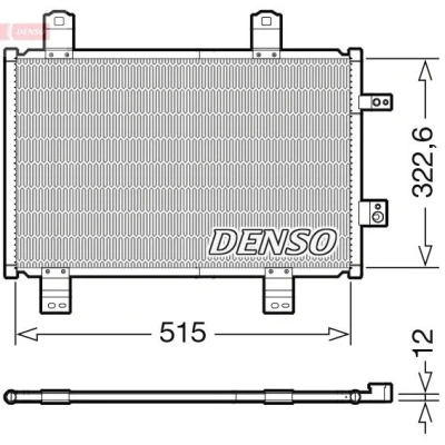 Imagen de DENSO DCN44018 Condensador sin secador R 134 a MAZDA: CX 3