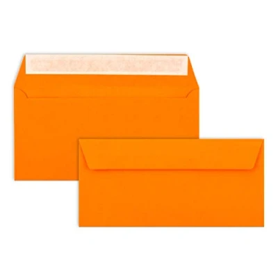 Imagen de Sobres DIN Lang naranja PREMIUM CALIDAD 110 G/M² 220 x mm Muy Estable estraza Marca de calidad: neuser color froh, DL