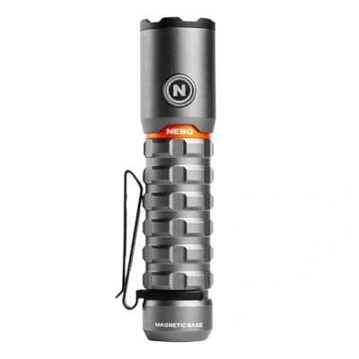 Imagen de NEBO Torchy linterna LED recargable por USB de 2 K 2000 lúmenes, hasta 30 horas carga, camping y trabajo con 5 modos luz, clip correa acero/linterna bolsillo, cargador