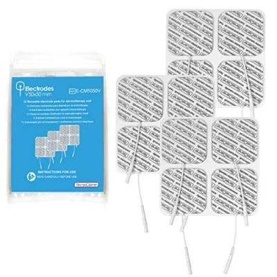 Imagen de TensCare ECM5050V Almohadillas reutilizables para electrodos (50 x 50 mm, 12 unidades)