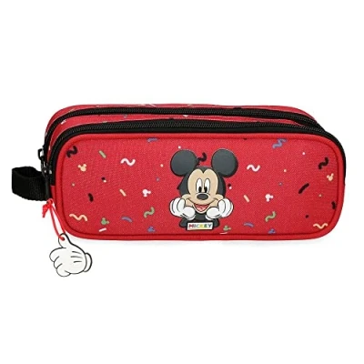 Imagen de Disney It&#039;s a Mickey thing Estuche Doble compartimento Rojo 23x9x7 cms Poliéster