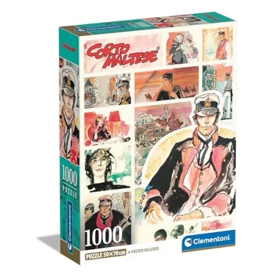 Imagen de Clementoni maltés 1000, Rompecabezas De Cómics, Ilustraciones Autor, Vertical, Diversión para Adultos, Made in Italy, Color 1000 Piezas Corto (39807)