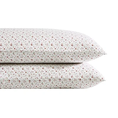 Imagen de Laura Ashley Home Colección Satén Juego de Fundas Almohada 2 Piezas 100% algodón, Sedoso Suave y Luminoso, Ropa Cama Resistente a Las Arrugas, Evie