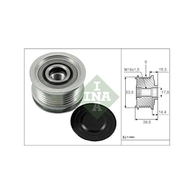 Imagen de INA 535 0170 10 Rueda Libre Alternador 39,8 se requiere herramiente especial para montaje MITSUBISHI: Outlander 2 SUV, FORD: KA+ Hatchback