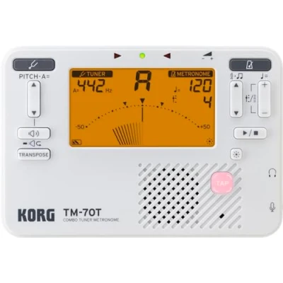 Imagen de Korg TM70 Metrónomo y Afinador Cromático combinados Blanco