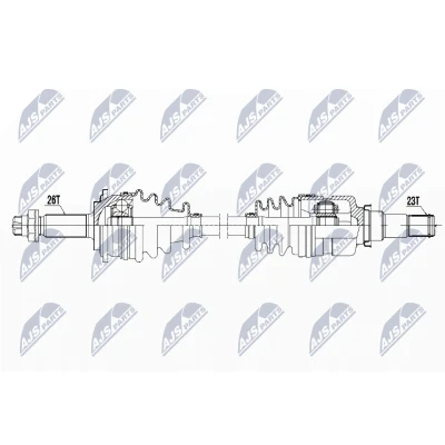 Imagen de NTY NPW TY 113 Árbol de transmisión Eje delantero, derecha 885 TOYOTA: Yaris II Hatchback, III Hatchback