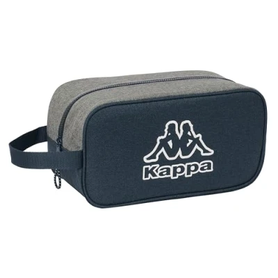Imagen de Safta Kappa Dark Navy Zapatillero Mediano, Multiusos, Portatodo, Deporte, Extraescolares, Fútbol, Cómodo y Versátil, 29x14x15 cm, Color Gris/Azul Marino Melange