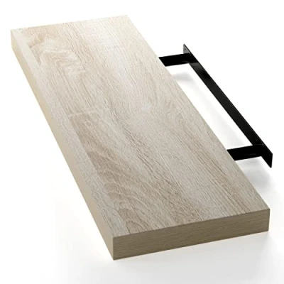 Imagen de CASARIA Estantería para Pared Baldas Flotantes 70cm Fijación Invisible Repisa Multiusos Estante Madera