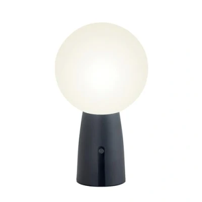Imagen de Zafferano, Lámpara Olimpia Pro, de Mesa Portátil y Recargable con Control Táctil, Óptima para Interior Exterior, Atenuador, 3000 K, Altura 26 cm, Color Gris Oscuro