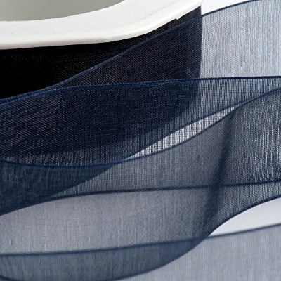 Imagen de Italian Options Cinta de organza gasa, rollo 15 mm x 20 m, color azul oscuro