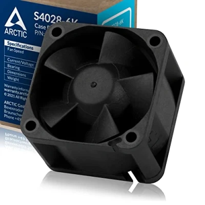 Imagen de ARCTIC S4028 6K Ventilador de Servidor 40x40x28 mm, Doble rodamiento Bolas, 2506000 RPM, Regulado por PWM, Conector 4 Pines, 12 V DC Negro