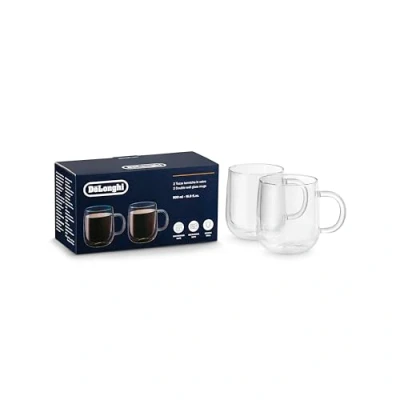 Imagen de De&#039;Longhi Juego de 2 tazas cristal doble pared (500 ml)