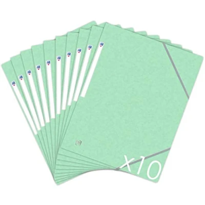 Imagen de Oxford Topfile+ Carpetas de cartón (10 unidades), color verde pastel