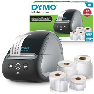 Imagen de Impresora de etiquetas DYMO LabelWriter 550 Bundle Rotuladora con impresión térmica directa Reconocimiento automático Enchufe 2 clavijas (Europa)
