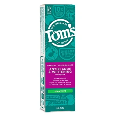 Imagen de Tom&#039;s Of Maine Antiplaque &amp; Whitening Toothpaste Spearmint Fluoride Free 5.5 oz