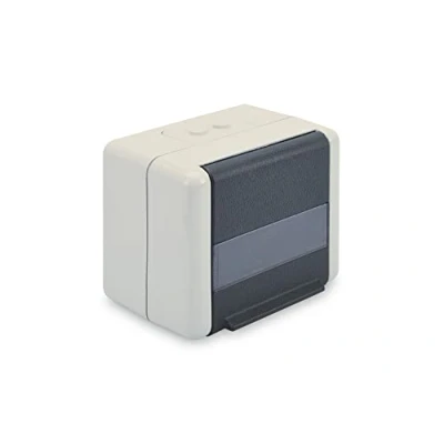 Imagen de toma de conexión datos DIGITUS red exterior sin soporte keystone tapa abatible IP44 montaje en superficie
