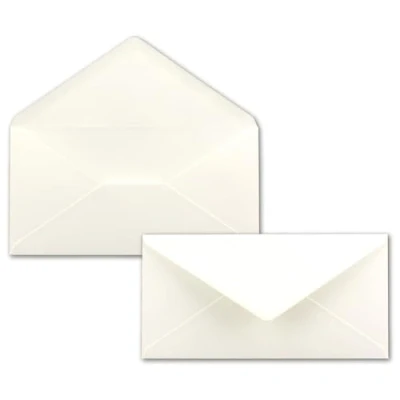 Imagen de neuser color froh Sobres 220 x 110 mm, nassklebung gesamtparent, Naturweiss 50 Umschläge