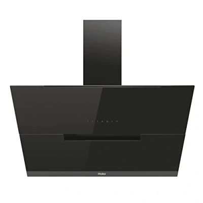 Imagen de Campana decorativa Haier I Link HADG9CS46BWI, Decorativa, 5 velocidades, 937m3/h, WIFI, Filtro de carbono, 90cm, 63dB, Negro