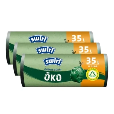 Imagen de Swirl Certificado bolsas de basura 35L 12 unidades./rollo con cordón (3 unidades)