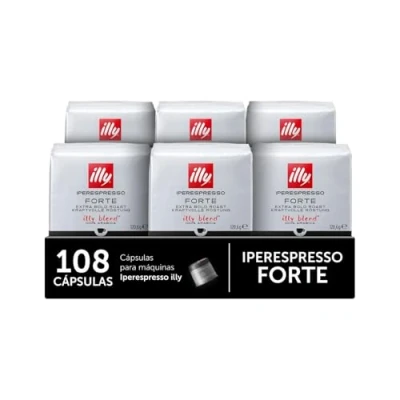 Imagen de Illycaffè Cápsulas Café Iperespresso Tueste FORTE, 6 Pack de 18 Cápsulas, Total 108