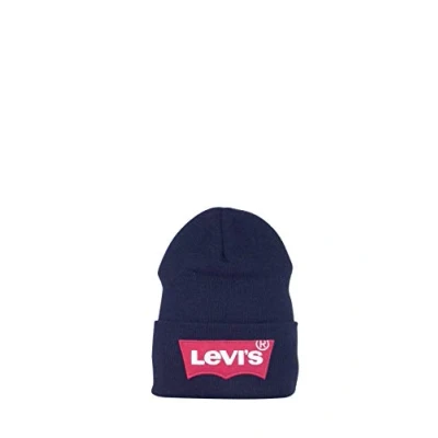 Imagen de Levi&#039;s Oversized Batwing Beanie Gorro de Punto, Negro (Noir Regular Black 59), Talla única para Hombre