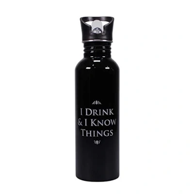 Imagen de Half Moon Bay WTRBGT01 Game of Thrones Water Bottle I Drink &amp; Know Things Accessori Cucina, Juventud Unisex, Multicolor, Unico