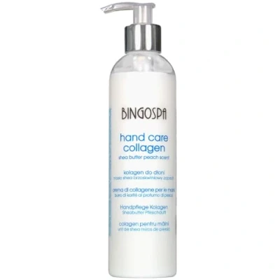 Imagen de Colágeno para el cuidado de las manos secar manos, enrojecimiento, grietas e irritación melocotón y manteca karité 280 g BINGOSPA