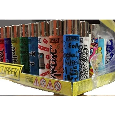 Imagen de Clipper Mecheros de colección grandes mixtos en gráficos, todos los diferentes (24 unidades)