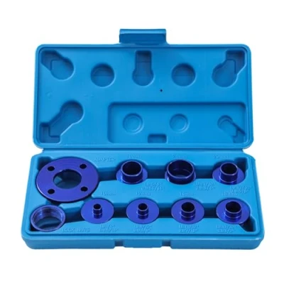 Imagen de KATSU Juego de Bujes Guía Enrutador Aleación Aluminio 10 Piezas 30mm Métrico Plantilla Alta Precisión Tuerca Bloqueo y Kit Adaptador 105438