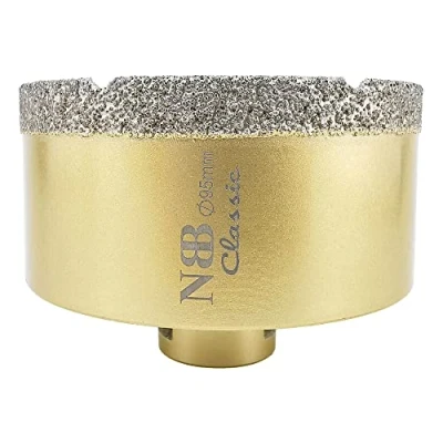 Imagen de NBB Broca de diamante con M14, tipo dorado clásico, corona para taladrar en seco y húmedo porcelana dura, cerámica, baldosas, granito, mármol, azulejo, Amoladora Angular (1, 95mm)