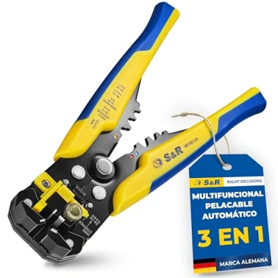 Imagen de S&amp;R Pelacables automático/Alicates para prensar/Cortador autoajustable/Alicates automáticos con cables de ajuste precisión AWG