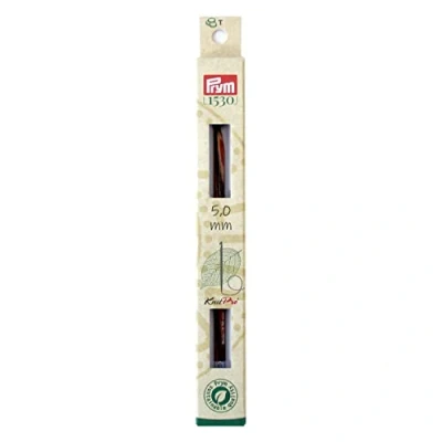 Imagen de Prym Puntas de Ganchillo tunecinas Natural 5,0 mm Aguja Madera Metal, Multicolor