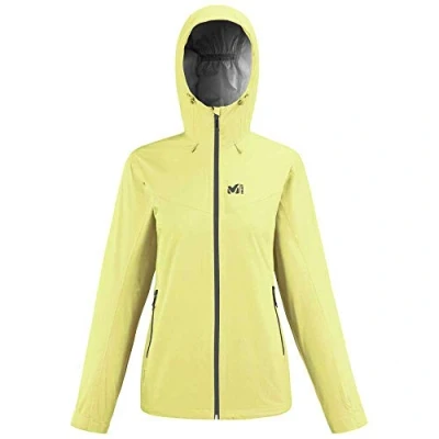 Imagen de Millet Fitz Roy III JKT W Chaqueta Hardshell para Mujer Membrana Dryedge Impermeable y Transpirable Aproximación, Senderismo, Trekking, Diario Amarillo