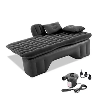 Imagen de Ergocar Colchoneta Colchon Inchable Colchón Camping Cama Inflable del Coche para Camping, Senderismo, Piscina, Playa, Viajar (Negro)