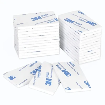 Imagen de ZISMA 48 cintas adhesivas de doble cara, almohadillas espuma resistentes y al agua, rectangulares (50 mm x 30 mm)