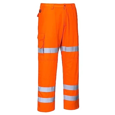 Imagen de Portwest Pantalones Combat De Alta Visibilidad Con Tres Bandas, Tamaño: XL, Color: Naranja, RT49ORRXL