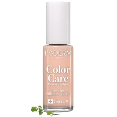 Imagen de PODERM ESMALTE DE UÑAS TEA TREE PARA HONGOS BEIGE NUDE TRATAR LAS AMARILLAS/DAÑADAS Previene CUIDADO 2 IN 1 FÓRMULA ÚNICA Hecho en Suiza