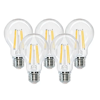 Imagen de Aigostar Bombilla LED E27 con Filamento, 8W Equivalente a 69W, 950 Lúmenes, Blanco Cálido 2700K, ángulo de Apertura: 300. No regulable. Pack 5 uds