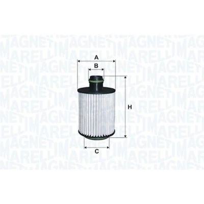 Imagen de MAGNETI MARELLI 153071762464 Filtro de aceite Cartucho filtrante ALFA ROMEO: Giulia Berlina, Stelvio