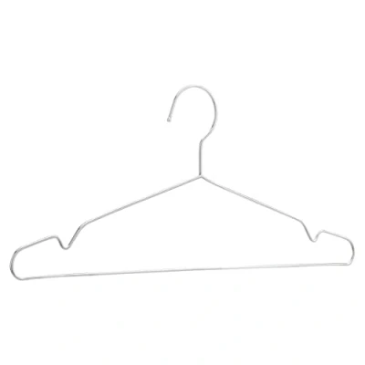 Imagen de Amazon Basics Perchas de acero inoxidable, Paquete 50, Cromo