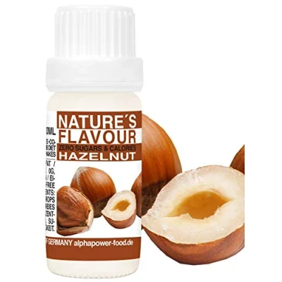 Imagen de ALPHAPOWER FOOD Aromas alimentarios por repostería y bebidas I 10ml Vegano, Avellana 100% naturales con Sabor Premium saborizante sin azucar Flavdrops, Flavor Drops liquida