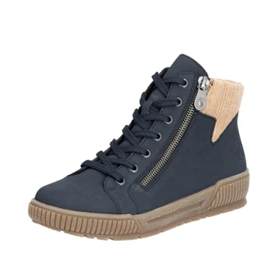 Imagen de Rieker Montante Brasilia Zapatillas altas, Mujer, Talla: 36, Bleu Zapatos