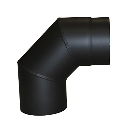 Imagen de Kaminoflam stovepipe bend negro codo tubo 150 mm de humos curva 90 Uniknie Kaminrohr Bogenknie für Kamin und Ofen