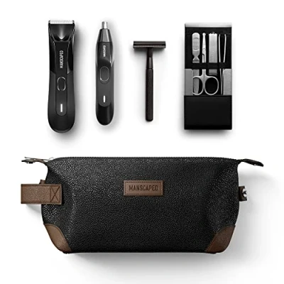 Imagen de MANSCAPED® The Tool Box 4.0 Contains: Lawn Mower® Electric Trimmer, Weed Whacker® 2.0 Nose &amp; Ear Hair Plow® 2.0, Shears Four Piece Luxury Nail Kit, Shed Toiletry Bag