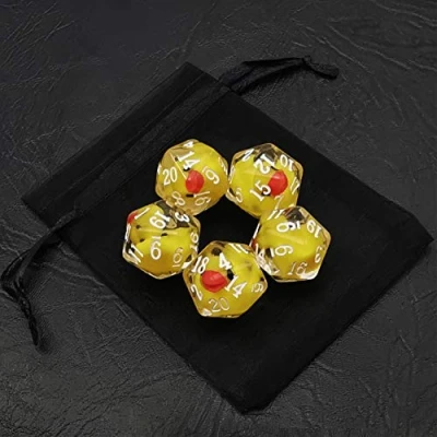 Imagen de Bescon Yellow Duck 20 Sides Dice Set of 5, D20 5pcs