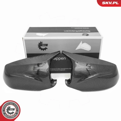 Imagen de ESEN SKV 66SKV915 Cubierta, retrovisor exterior izquierda, derecha carbón BMW: 5 Sedán