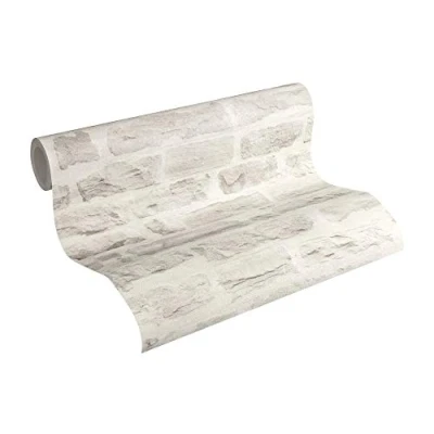 Imagen de A.S. Création Papel pintado Efecto Piedra Elements tejido no 10.05 m x 0.53 Gris Fabricado en Alemania 355804 35580 4