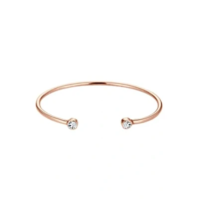 Imagen de Elli Pulseras Mujeres brazalete Geo Minimal con cristales en plata de ley 925