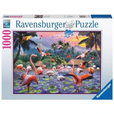Imagen de Ravensburger Puzzle: Flamingos, Puzzle 1000 Piezas, Puzzles para Adultos, Piezas Pegamento Enmarcar Puzzles, Rompecabezas Animales, 70x50cm